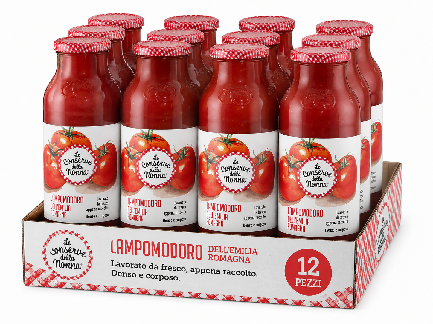 Le Conserve della Nonna Lampomodoro dell'Emilia Romagna passata pomodoro - Tomatensauce aus passierten Tomaten (18 x 700g)